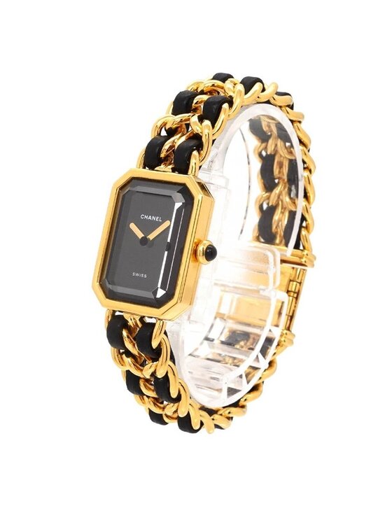 Chanel Premiere L Vintage Watch Black Gold main image 6